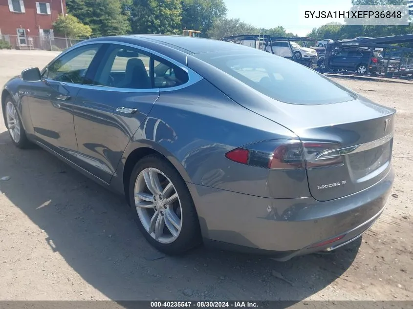 2014 Tesla Model S P85 VIN: 5YJSA1H1XEFP36848 Lot: 40235547