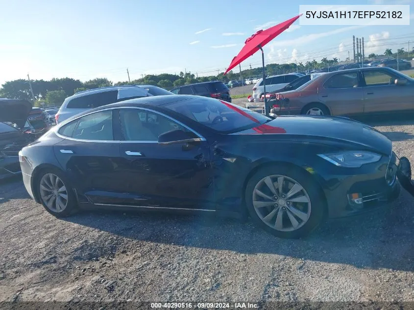 2014 Tesla Model S VIN: 5YJSA1H17EFP52182 Lot: 40290516