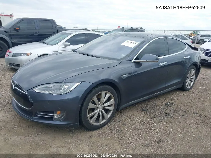 2014 Tesla Model S P85 VIN: 5YJSA1H18EFP62509 Lot: 40298063