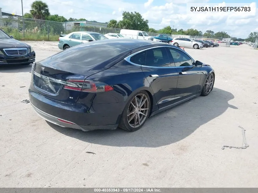 2014 Tesla Model S P85 VIN: 5YJSA1H19EFP56783 Lot: 40353943