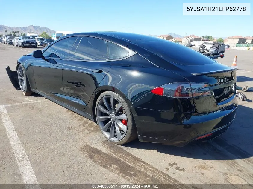 2014 Tesla Model S P85D VIN: 5YJSA1H21EFP62778 Lot: 40363517