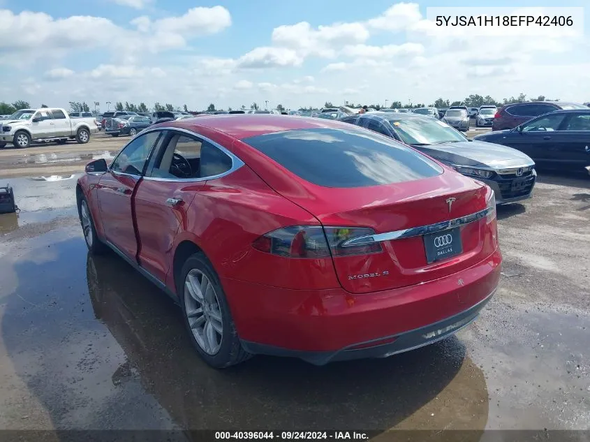 2014 Tesla Model S P85 VIN: 5YJSA1H18EFP42406 Lot: 40396044