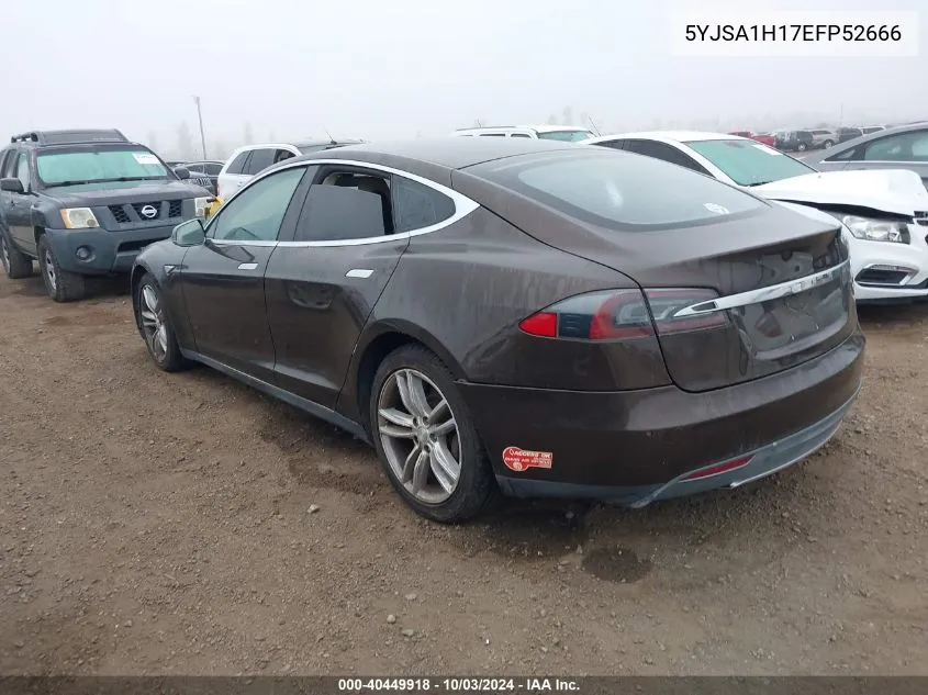 2014 Tesla Model S P85 VIN: 5YJSA1H17EFP52666 Lot: 40449918