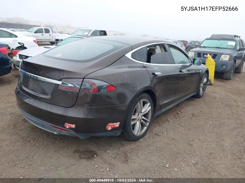 2014 Tesla Model S P85 VIN: 5YJSA1H17EFP52666 Lot: 40449918