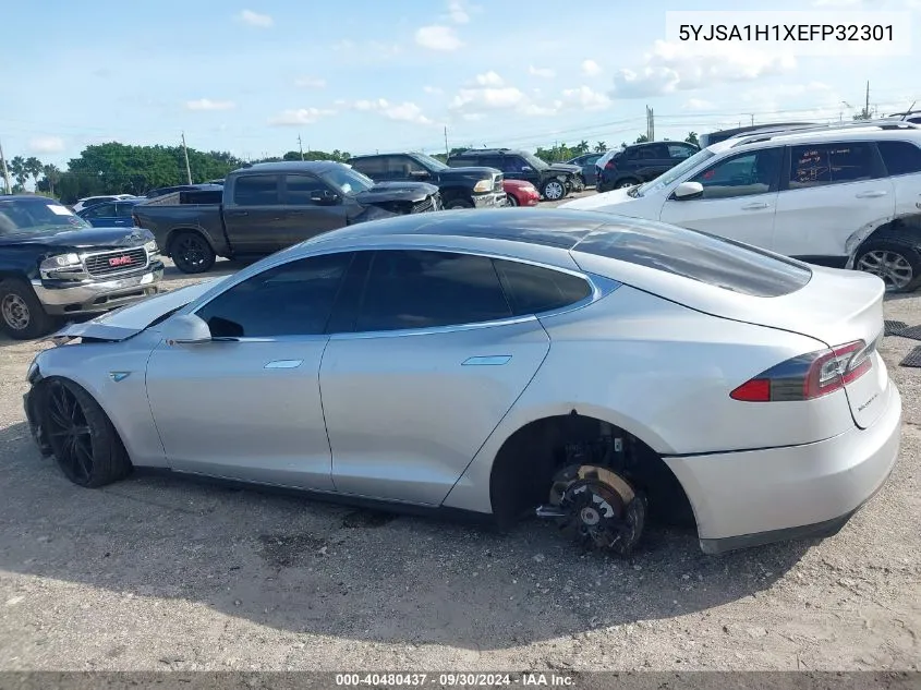 2014 Tesla Model S P85 VIN: 5YJSA1H1XEFP32301 Lot: 40480437