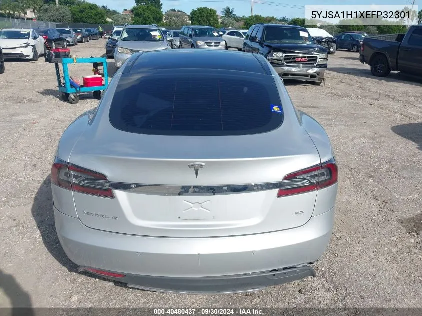 2014 Tesla Model S P85 VIN: 5YJSA1H1XEFP32301 Lot: 40480437