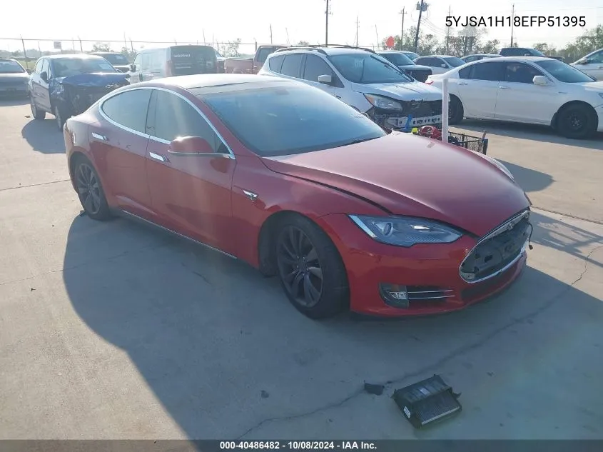 2014 Tesla Model S VIN: 5YJSA1H18EFP51395 Lot: 40486482