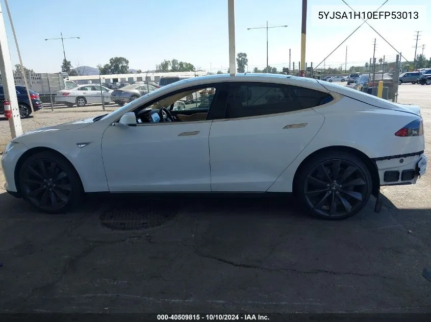 2014 Tesla Model S P85 VIN: 5YJSA1H10EFP53013 Lot: 40509815