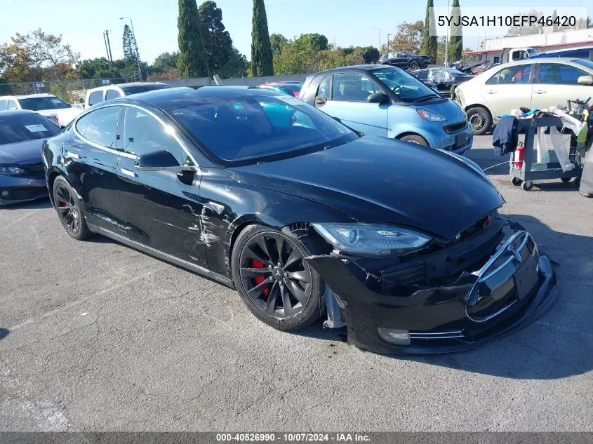 2014 Tesla Model S P85 VIN: 5YJSA1H10EFP46420 Lot: 40526990