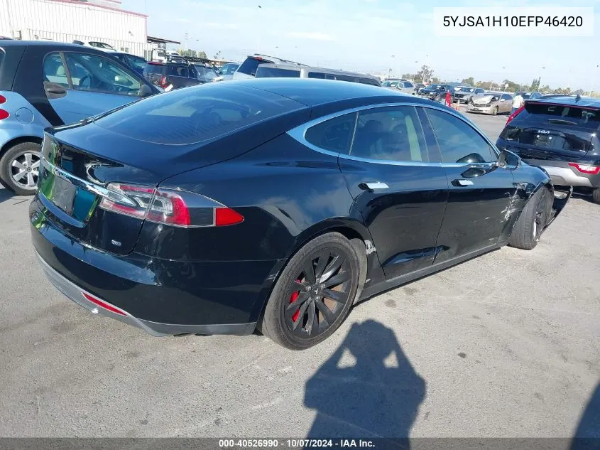 2014 Tesla Model S P85 VIN: 5YJSA1H10EFP46420 Lot: 40526990