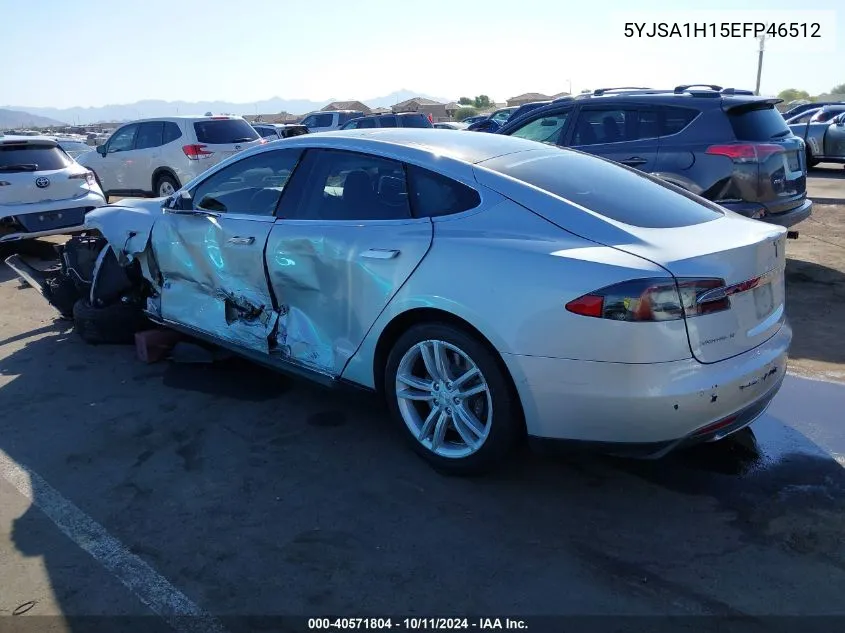 2014 Tesla Model S P85 VIN: 5YJSA1H15EFP46512 Lot: 40571804