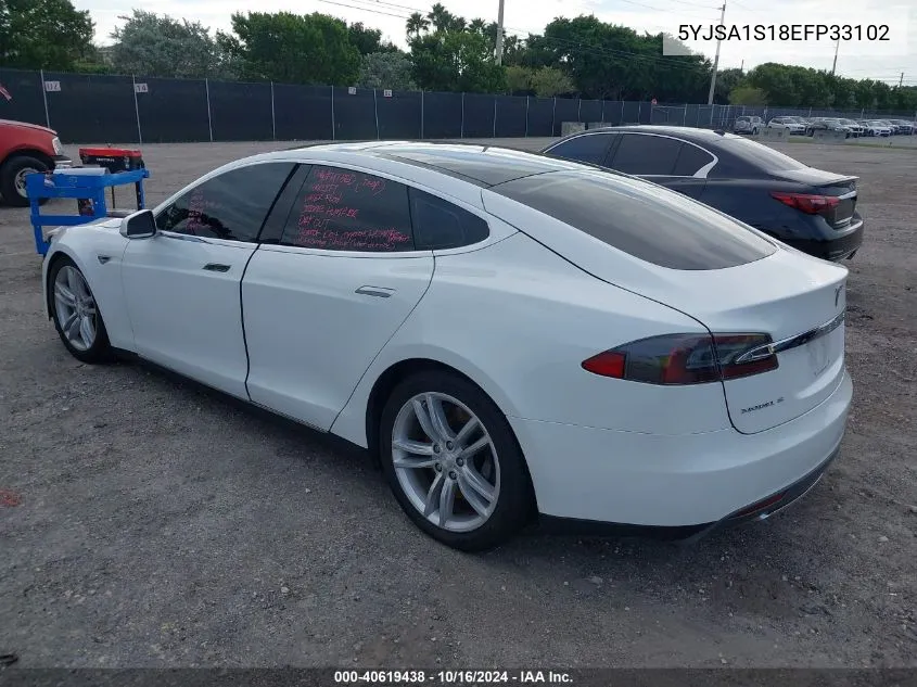 2014 Tesla Model S VIN: 5YJSA1S18EFP33102 Lot: 40619438