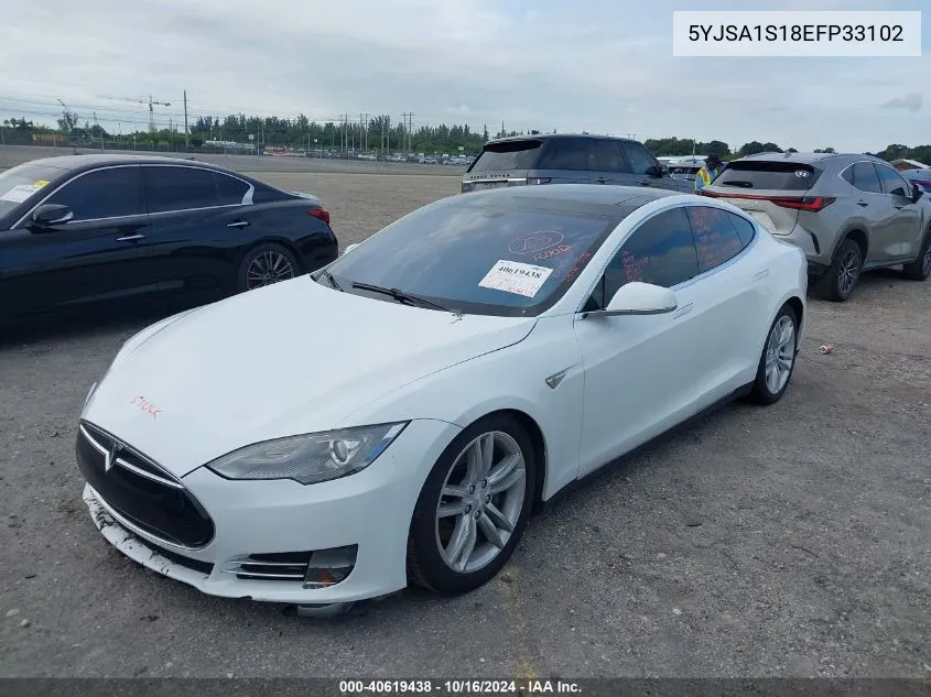 2014 Tesla Model S VIN: 5YJSA1S18EFP33102 Lot: 40619438