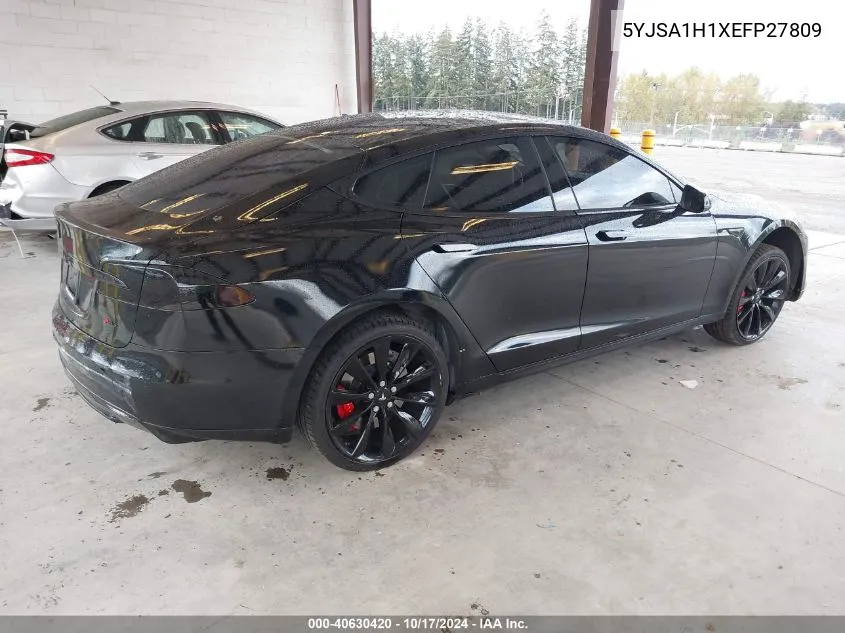 2014 Tesla Model S P85 VIN: 5YJSA1H1XEFP27809 Lot: 40630420