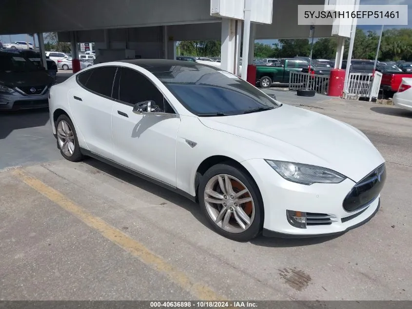 2014 Tesla Model S P85 VIN: 5YJSA1H16EFP51461 Lot: 40636898