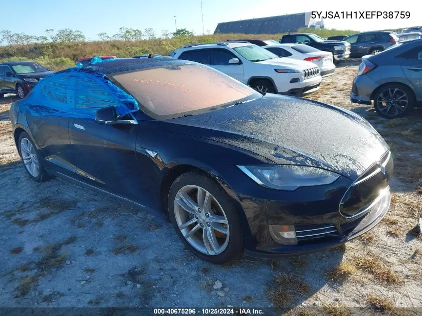 2014 Tesla Model S P85 VIN: 5YJSA1H1XEFP38759 Lot: 40675296