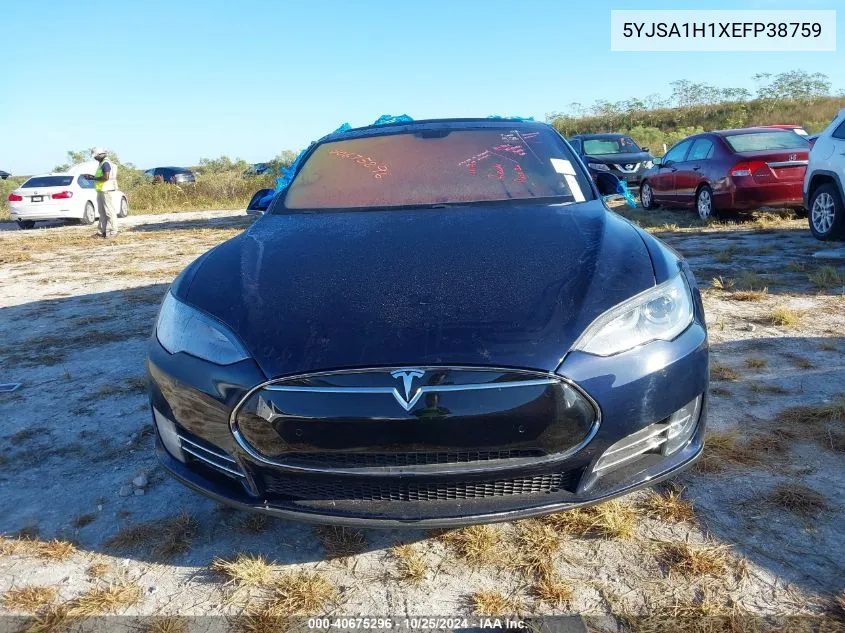 2014 Tesla Model S P85 VIN: 5YJSA1H1XEFP38759 Lot: 40675296