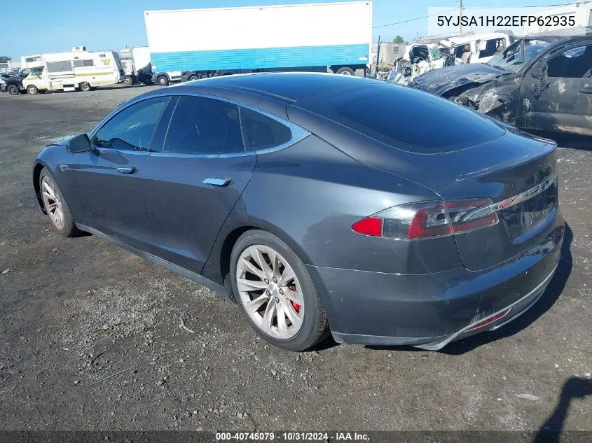 2014 Tesla Model S P85D VIN: 5YJSA1H22EFP62935 Lot: 40745079