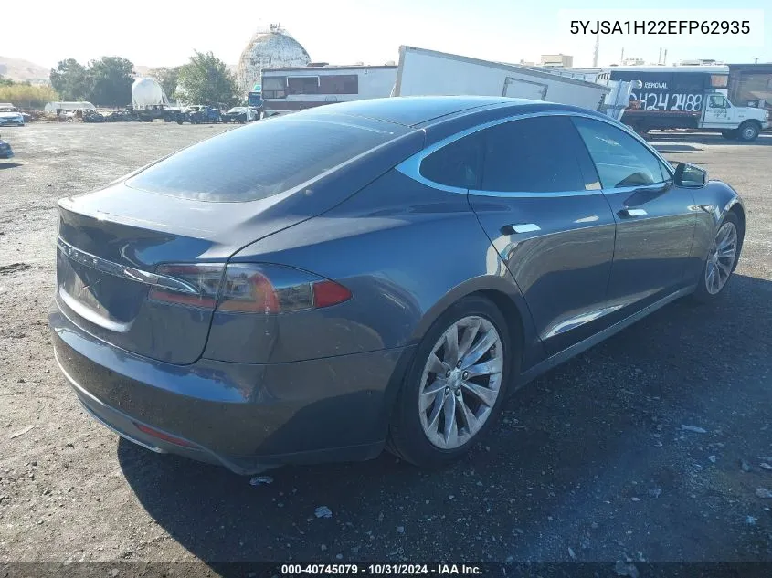 2014 Tesla Model S P85D VIN: 5YJSA1H22EFP62935 Lot: 40745079