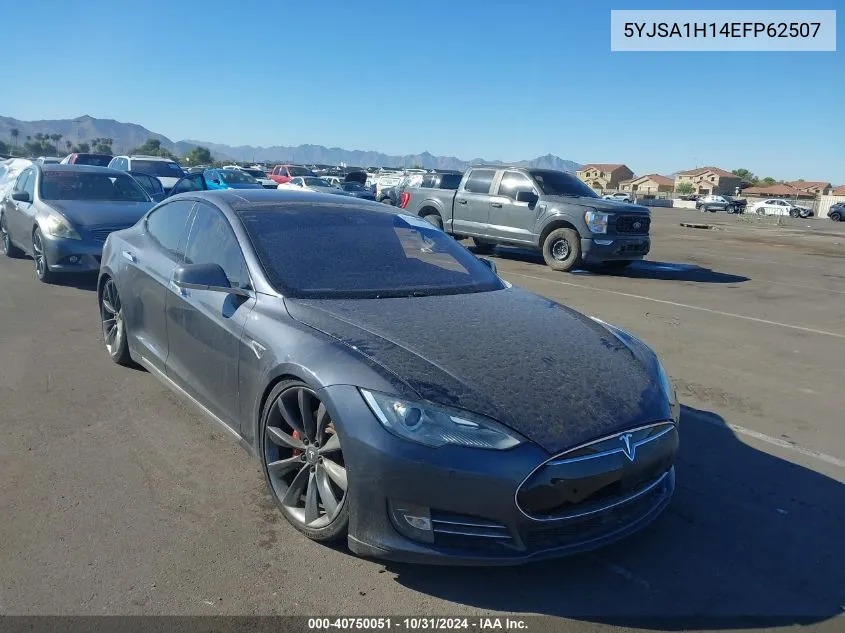 2014 Tesla Model S P85 VIN: 5YJSA1H14EFP62507 Lot: 40750051