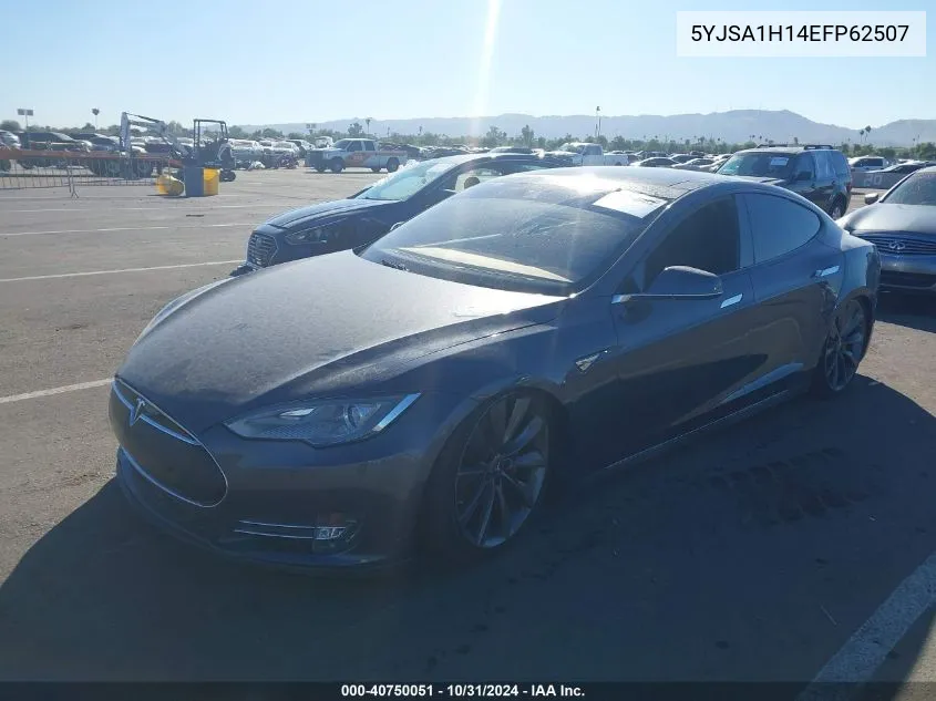 2014 Tesla Model S P85 VIN: 5YJSA1H14EFP62507 Lot: 40750051