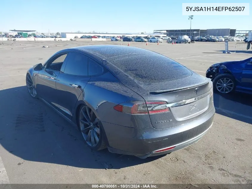 2014 Tesla Model S P85 VIN: 5YJSA1H14EFP62507 Lot: 40750051