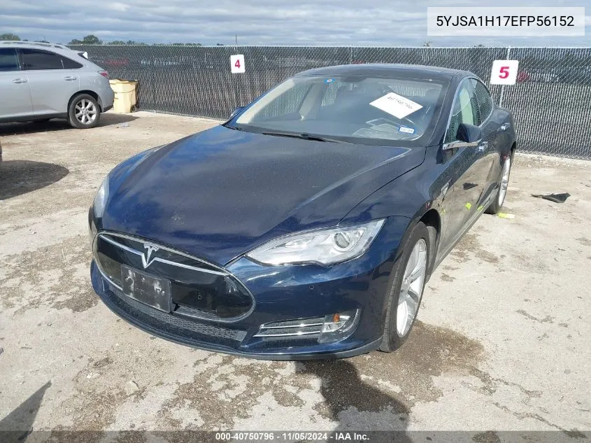 2014 Tesla Model S P85 VIN: 5YJSA1H17EFP56152 Lot: 40750796