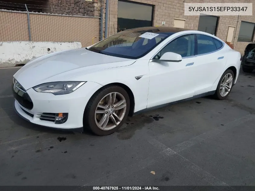 2014 Tesla Model S VIN: 5YJSA1S15EFP33347 Lot: 40767925