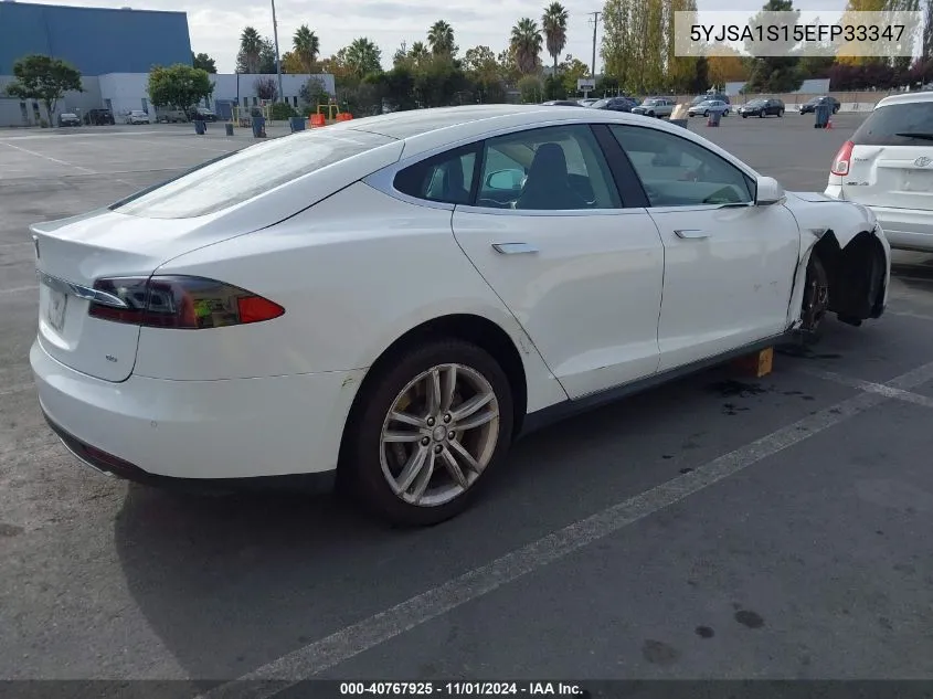 2014 Tesla Model S VIN: 5YJSA1S15EFP33347 Lot: 40767925