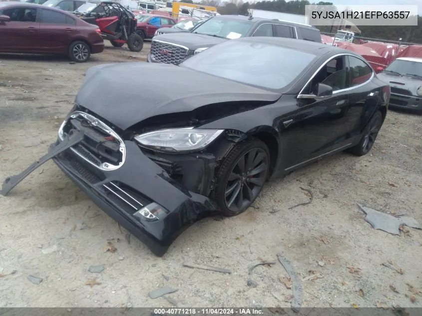 2014 Tesla Model S P85D VIN: 5YJSA1H21EFP63557 Lot: 40771218