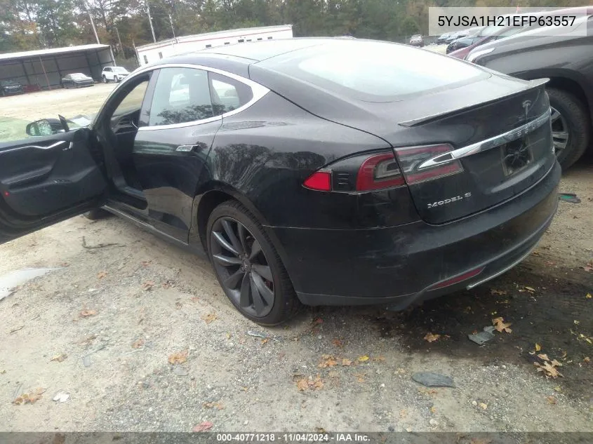 2014 Tesla Model S P85D VIN: 5YJSA1H21EFP63557 Lot: 40771218