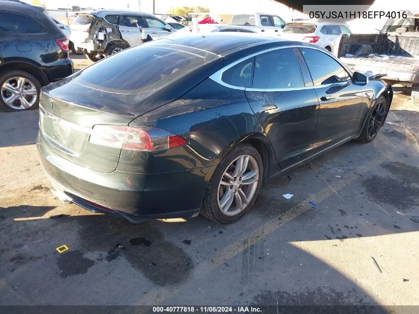 2014 Tesla Model S P85 VIN: 05YJSA1H18EFP4016 Lot: 40777818