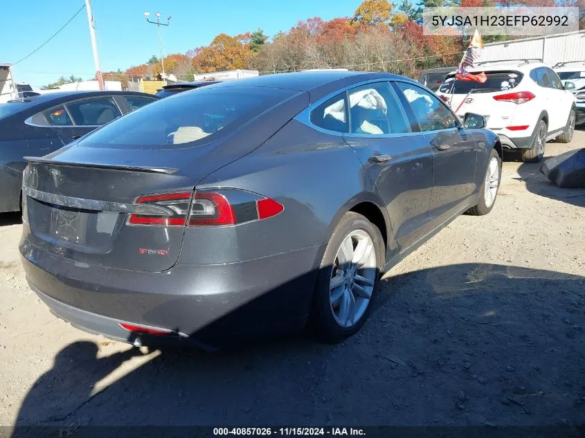 2014 Tesla Model S P85D VIN: 5YJSA1H23EFP62992 Lot: 40857026