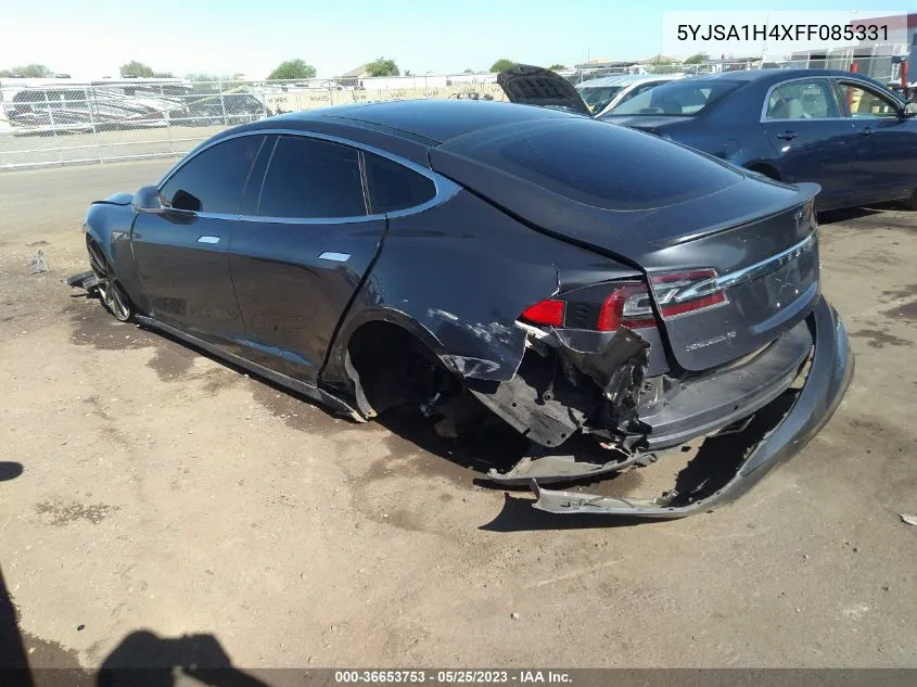 2015 Tesla Model S 85D/P85D VIN: 5YJSA1H4XFF085331 Lot: 36653753