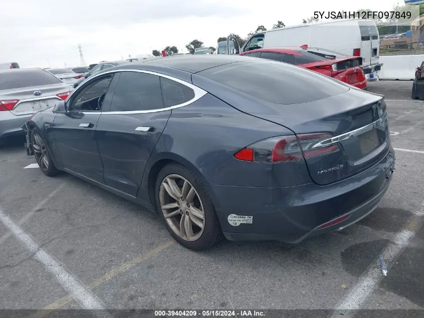 2015 Tesla Model S 60/70/85 VIN: 5YJSA1H12FF097849 Lot: 39404209