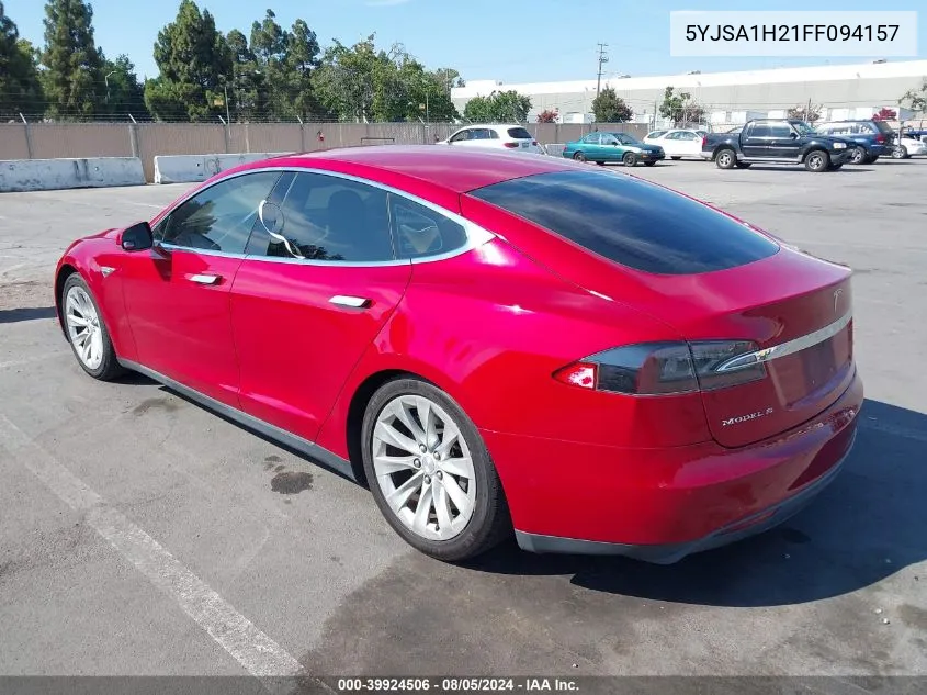 2015 Tesla Model S 70D/85D/P85D VIN: 5YJSA1H21FF094157 Lot: 39924506