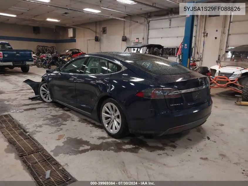 2015 Tesla Model S 70D/85D/P85D VIN: 5YJSA1S29FF088826 Lot: 39969384