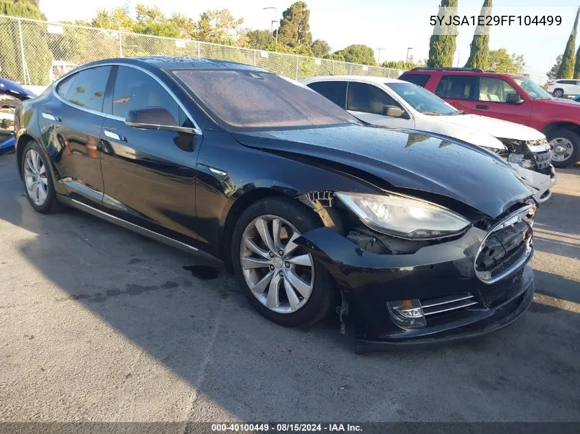 2015 Tesla Model S 70D/85D/P85D VIN: 5YJSA1E29FF104499 Lot: 40100449