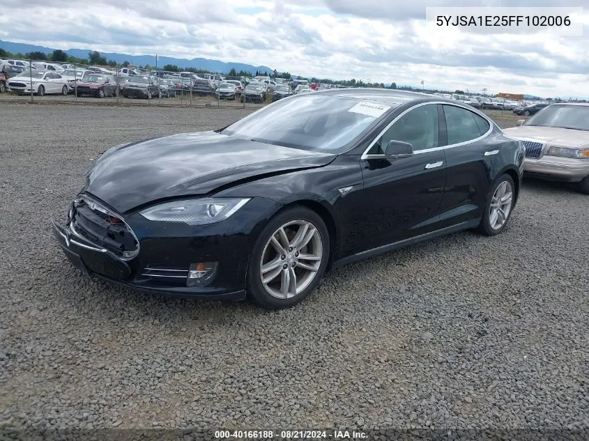 2015 Tesla Model S 70D/85D/P85D VIN: 5YJSA1E25FF102006 Lot: 40166188