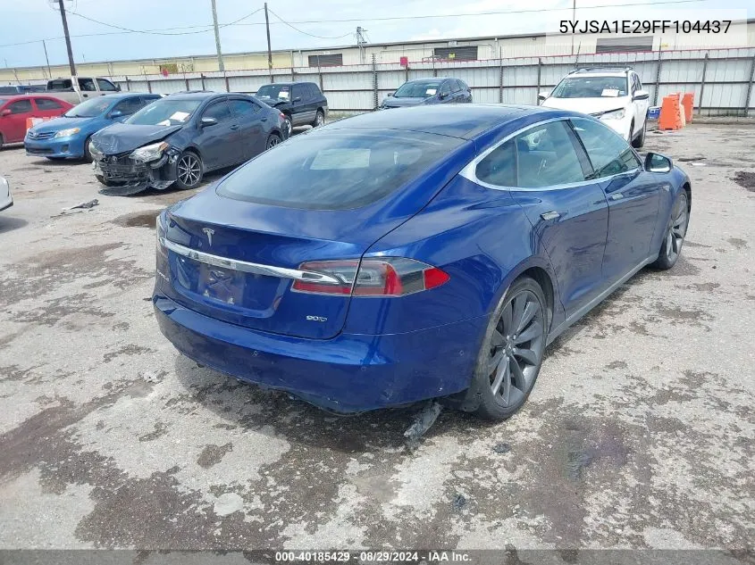 2015 Tesla Model S 70D/85D/P85D VIN: 5YJSA1E29FF104437 Lot: 40185429