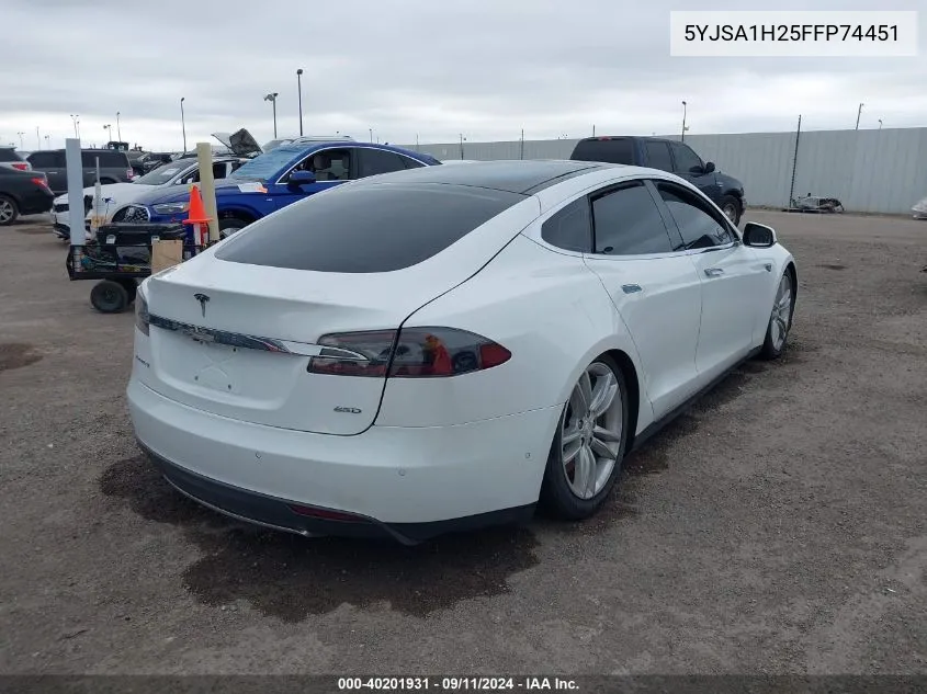 5YJSA1H25FFP74451 2015 Tesla Model S 85D