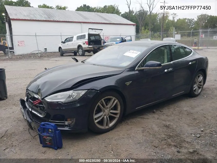 2015 Tesla Model S 70D/85D/P85D VIN: 5YJSA1H27FFP77450 Lot: 40230250