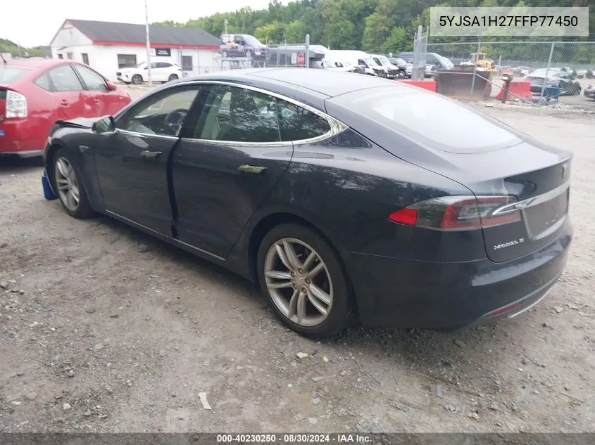 2015 Tesla Model S 70D/85D/P85D VIN: 5YJSA1H27FFP77450 Lot: 40230250