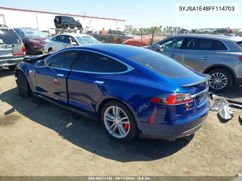 2015 Tesla Model S 85D/P85D VIN: 5YJSA1E48FF114703 Lot: 40311140