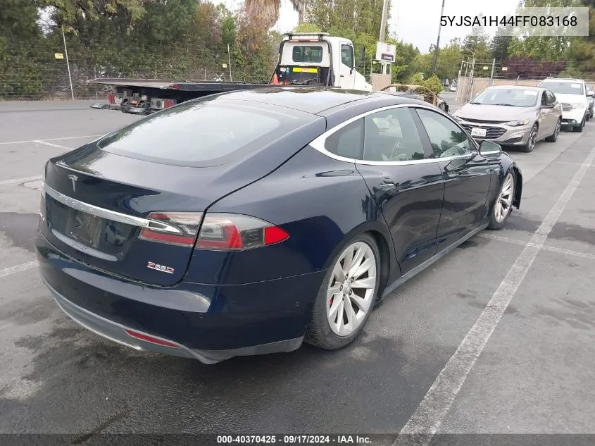 2015 Tesla Model S 85D/P85D VIN: 5YJSA1H44FF083168 Lot: 40370425