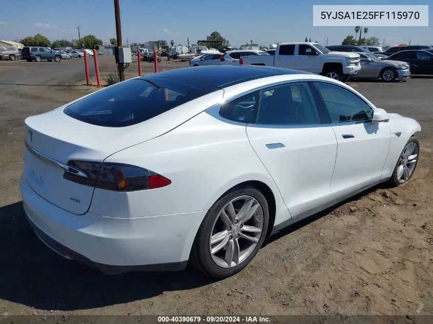 2015 Tesla Model S 70D/85D/P85D VIN: 5YJSA1E25FF115970 Lot: 40390679