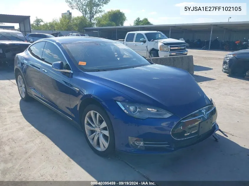 2015 Tesla Model S 70D/85D/P85D VIN: 5YJSA1E27FF102105 Lot: 40395459