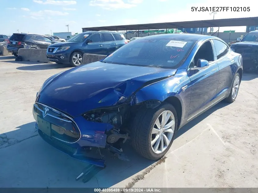 2015 Tesla Model S 70D/85D/P85D VIN: 5YJSA1E27FF102105 Lot: 40395459