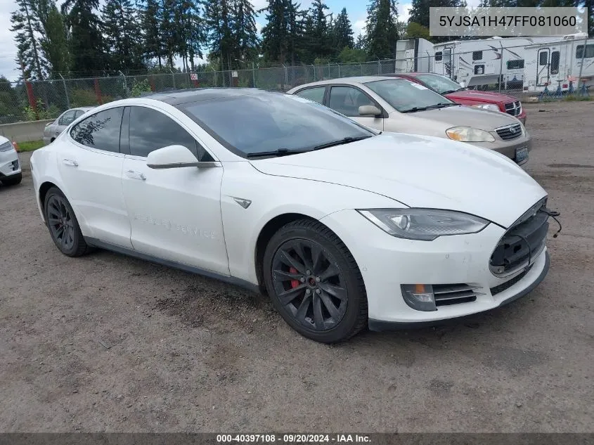 2015 Tesla Model S 85D/P85D VIN: 5YJSA1H47FF081060 Lot: 40397108