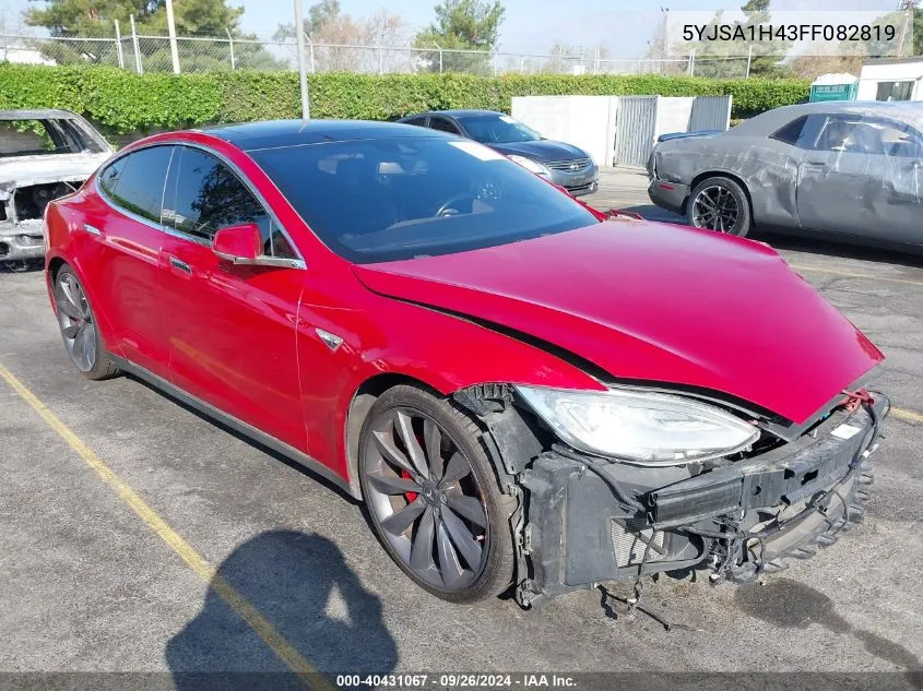 2015 Tesla Model S 85D/P85D VIN: 5YJSA1H43FF082819 Lot: 40431067